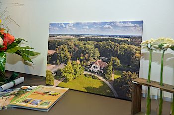 DAS Geschenk: eine Luftbildaufnahme vom alten Firmensitz
