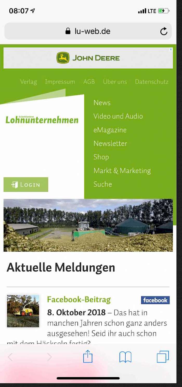 LU-Web auf dem Smartphone, mobile first.