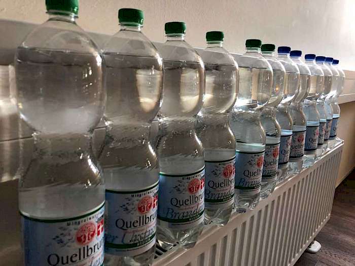 Ausreichend Wasser, wichtig bei der Hitze