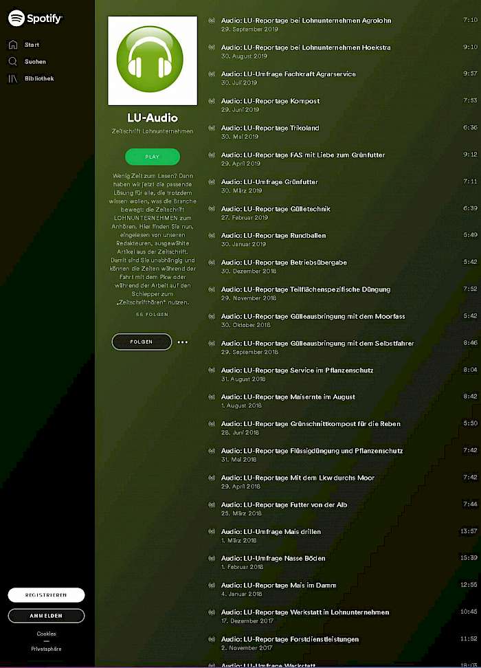 LU-Audio bei Spotify