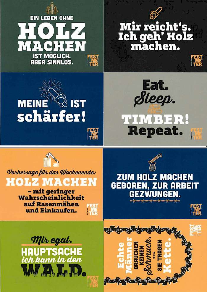 FESTMETER-Postkarten von der Forst live