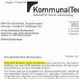 Titelseite der 2. Ausgabe von KommunalTechnik 1998